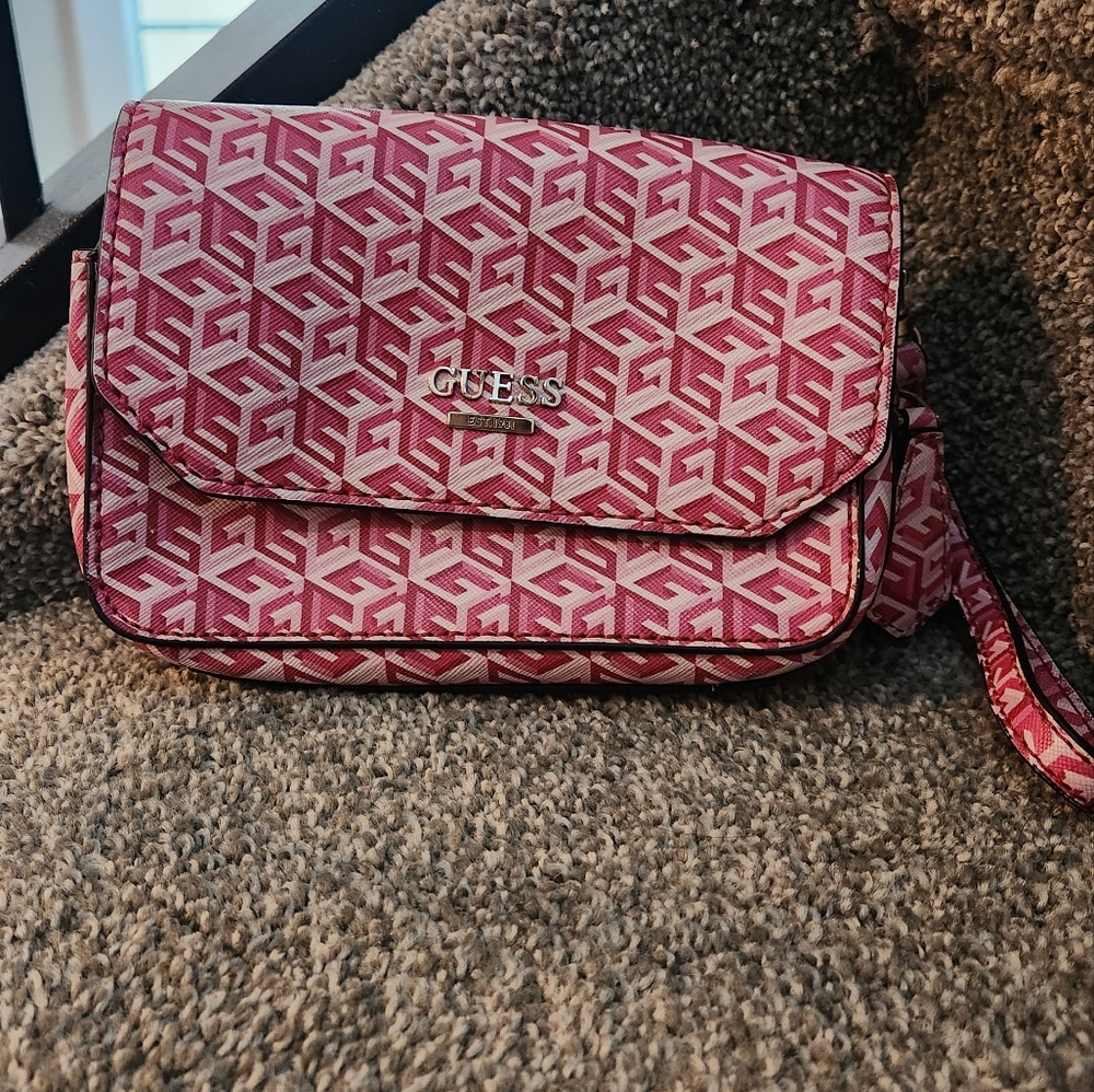 Pink guess purse